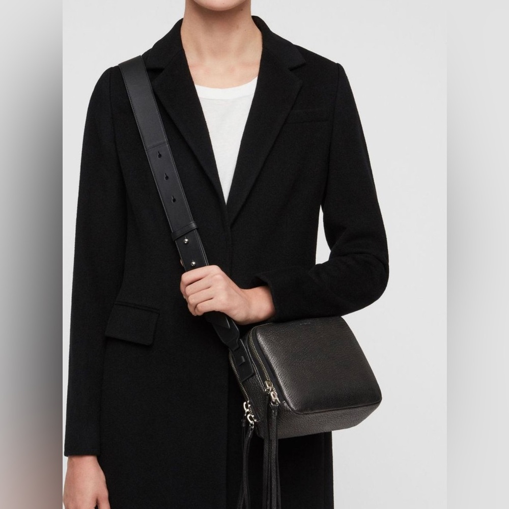 All Saints Vincent Crossbody leather bag, sheep leather, adjustable strap.